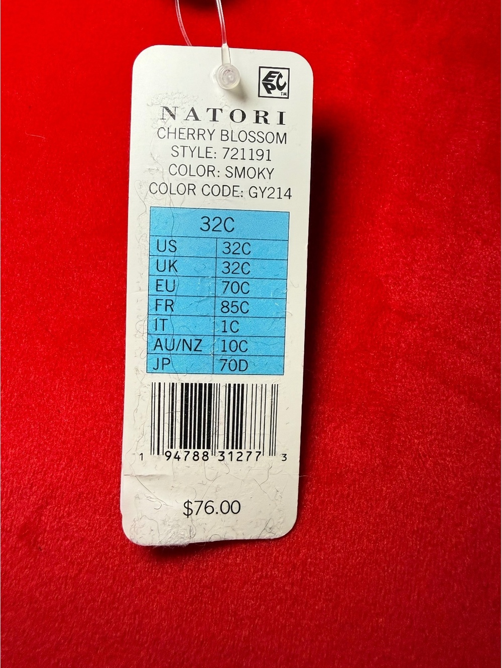 Natori Lace Bra Color Smokey Gray Size 32C - Picture 3 of 3